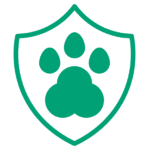 Grafik Schutzschild mit Hundepfote