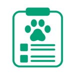 Grafik mit Pfotensymbol für Service-Card Hundeversicherung