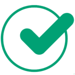 Symbolhaken für digitalen Abschluss