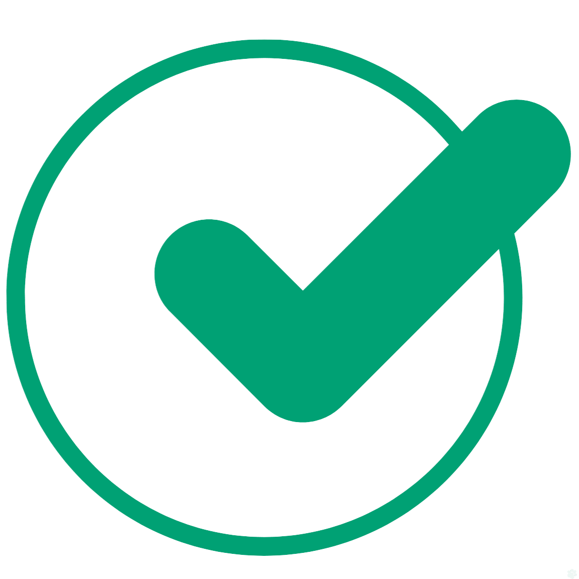 Symbolhaken für digitalen Abschluss