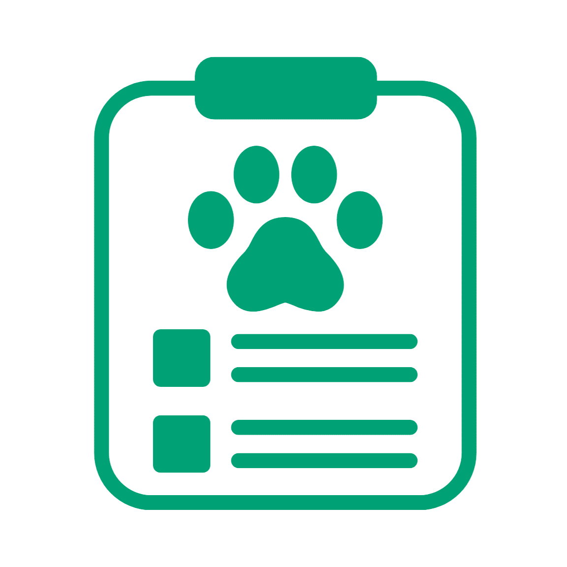 Grafik einer Karte mit Katzenpfote