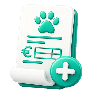 3D-Icon für ein persönliches Angebot zur Tierversicherung